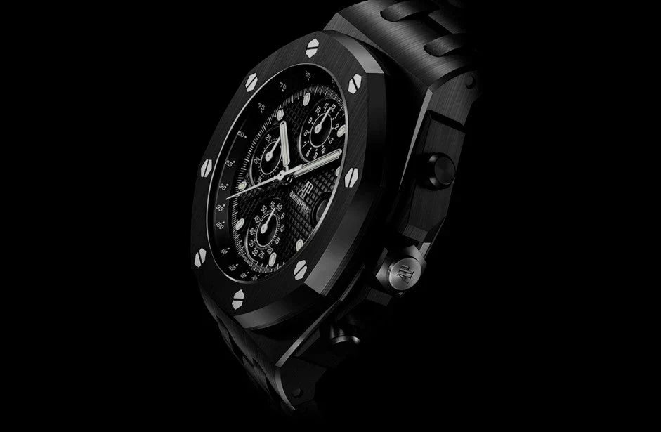 L Size -Black OFFs - 904L Steel - Quartz -Chronograph- 43mm