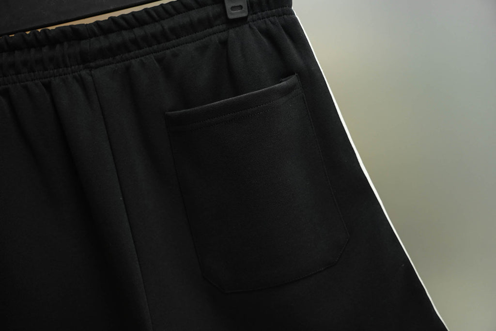 Classic side label woven ribbon embroidered letter shorts