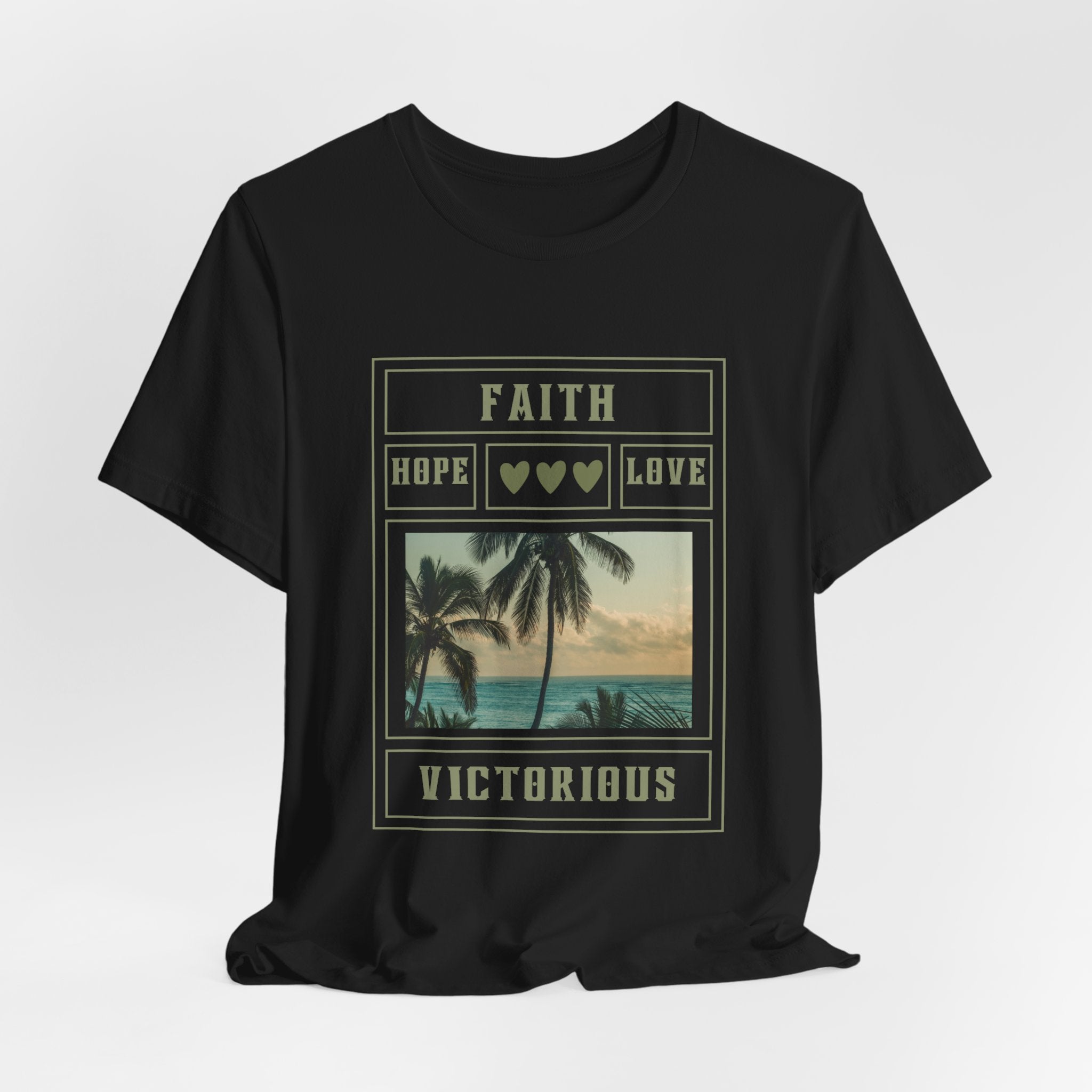 Faith Hope Love Inspirational Christian T-Shirt with Positive Message Ideal Christian Gift Ideas for Women