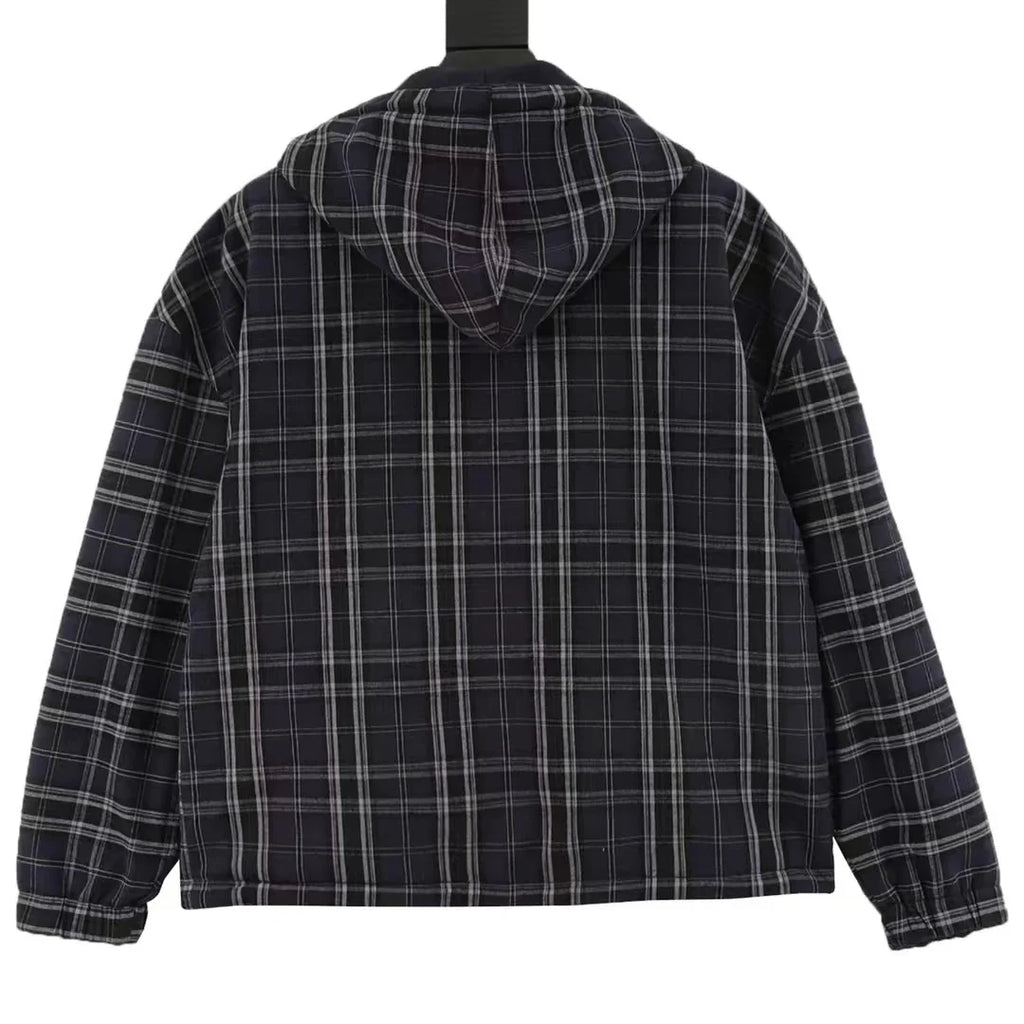 New plaid cloth letter jacket