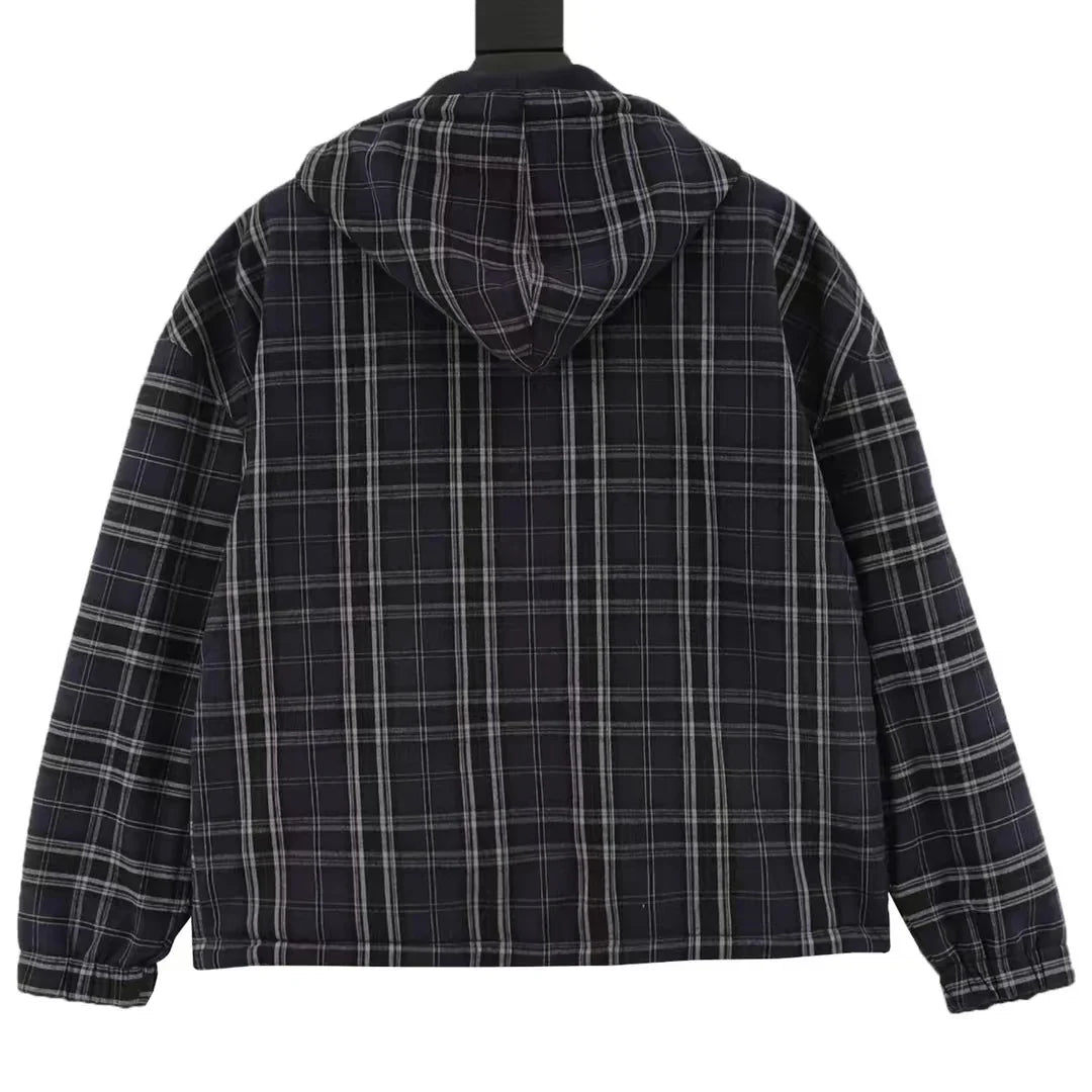 New plaid cloth letter jacket