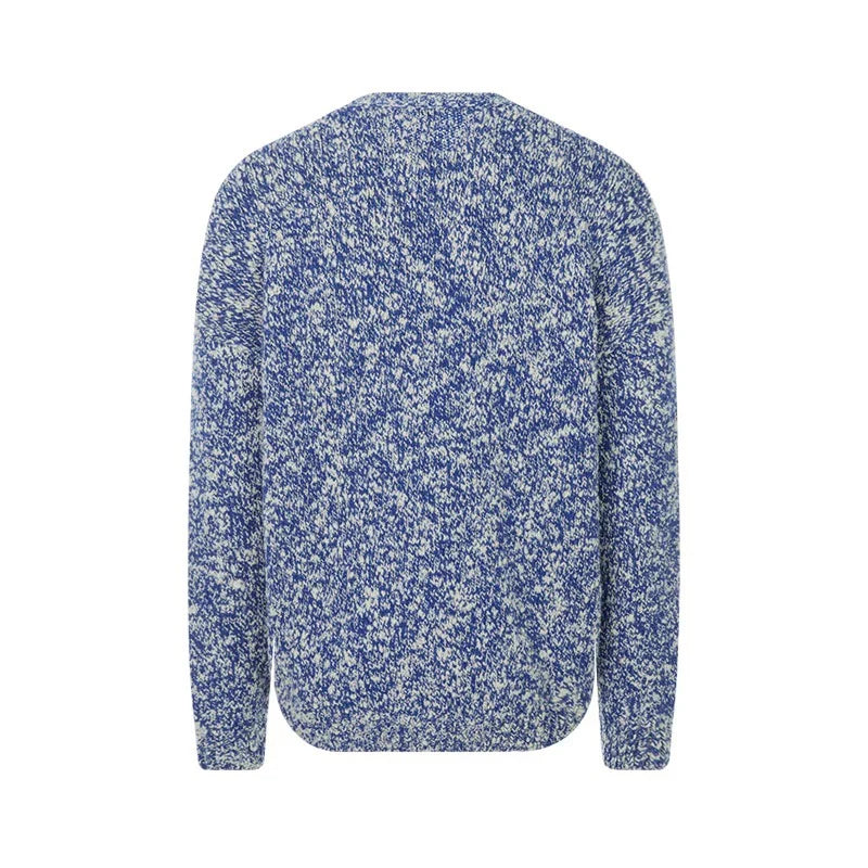 Round neck classic jacquard large logo sweater