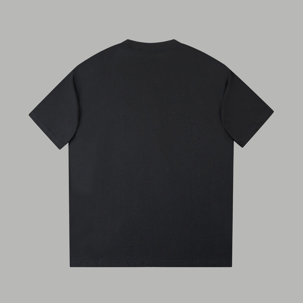 Grid stitch embroidered T-shirt