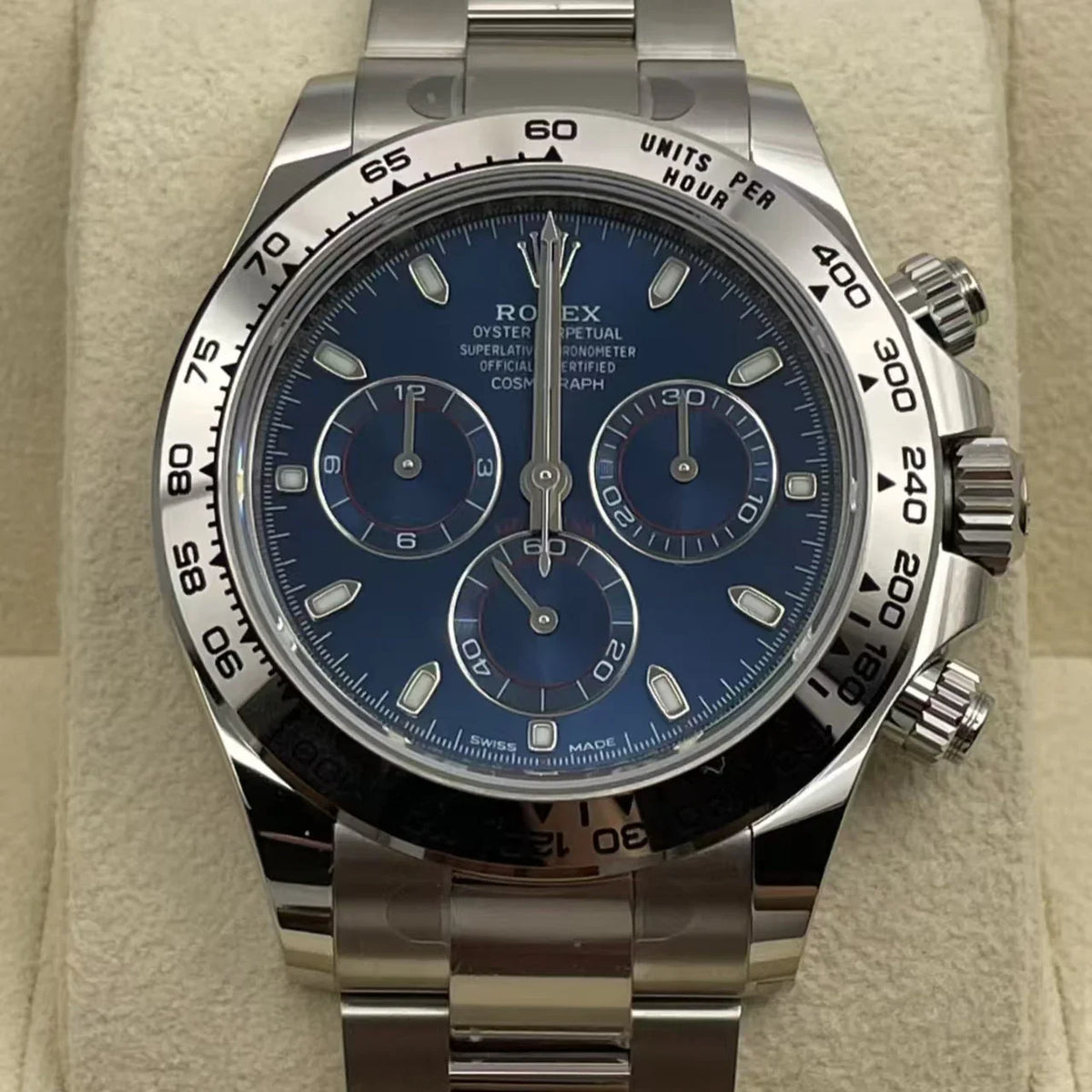 Chronograph -C-Factory -Blue - Silver 904L Steel- Automatic 7750 - 40mm