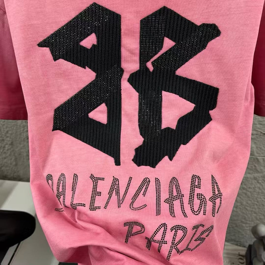 New style embroidered and rhinestone T-shirt