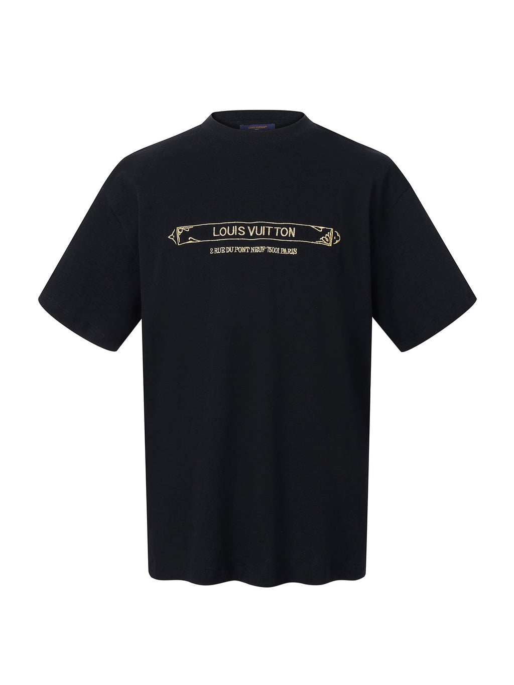 Beaded gold embroidered T-shirt