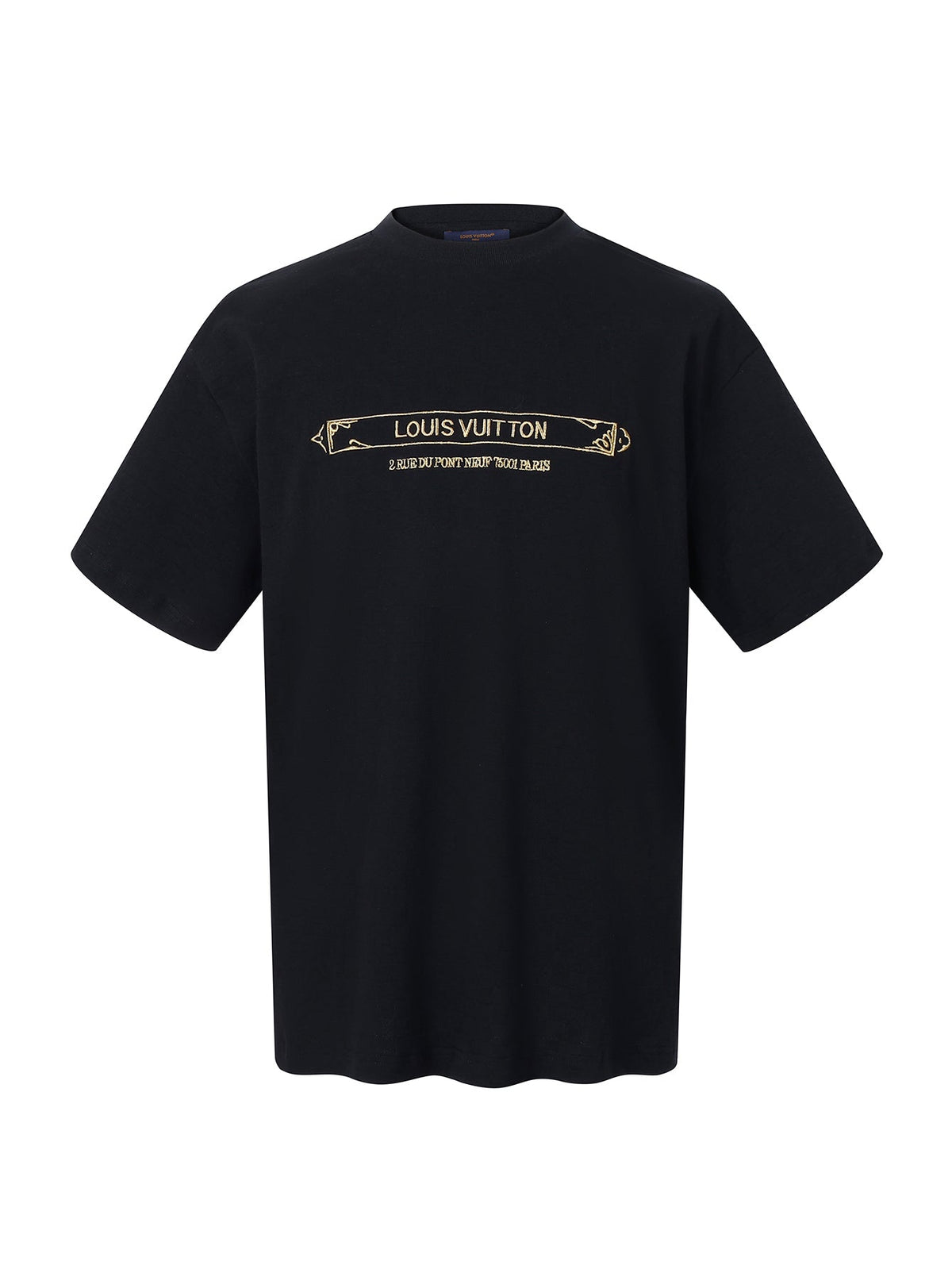 Beaded gold embroidered T-shirt