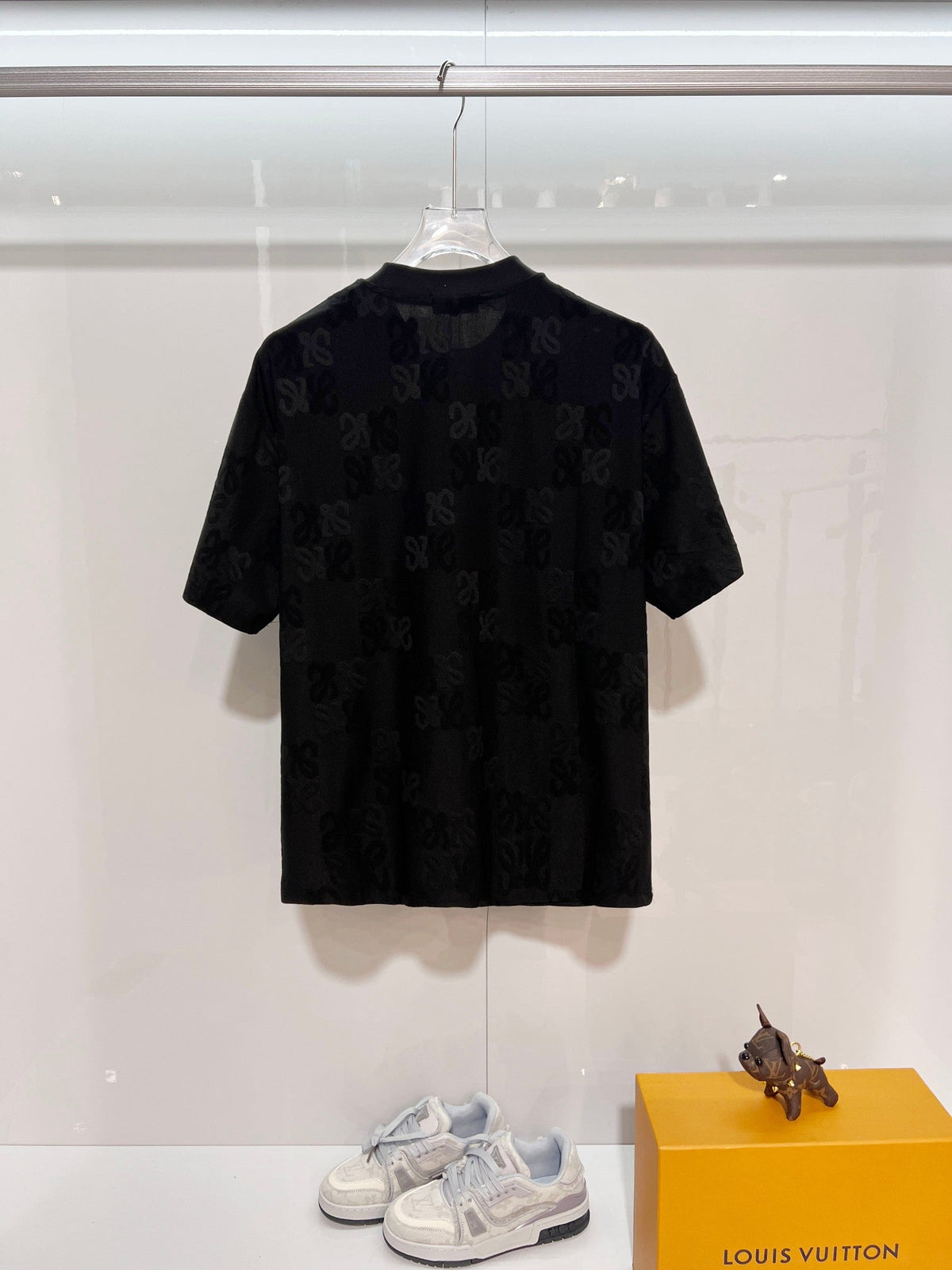 New full body dark patterned long flowered letter short sleeved shirt