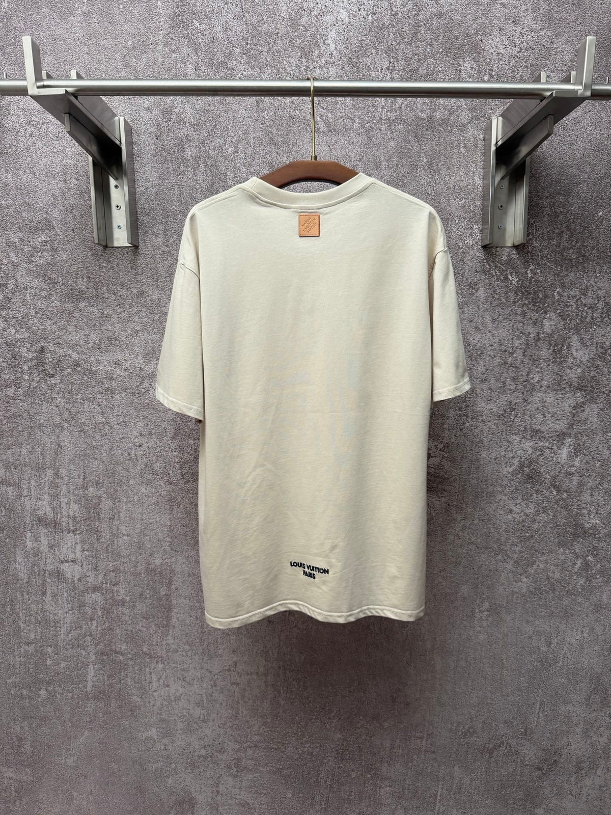 Vintage letter printed round neck short sleeved T-shirt