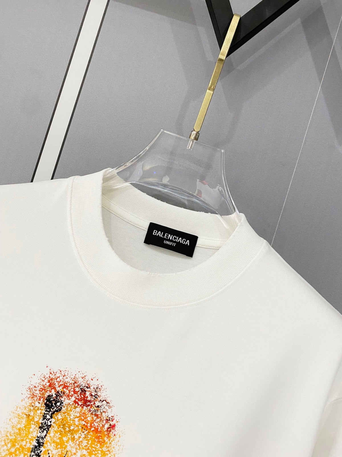 Classic letter printed pure cotton T-shirt -012