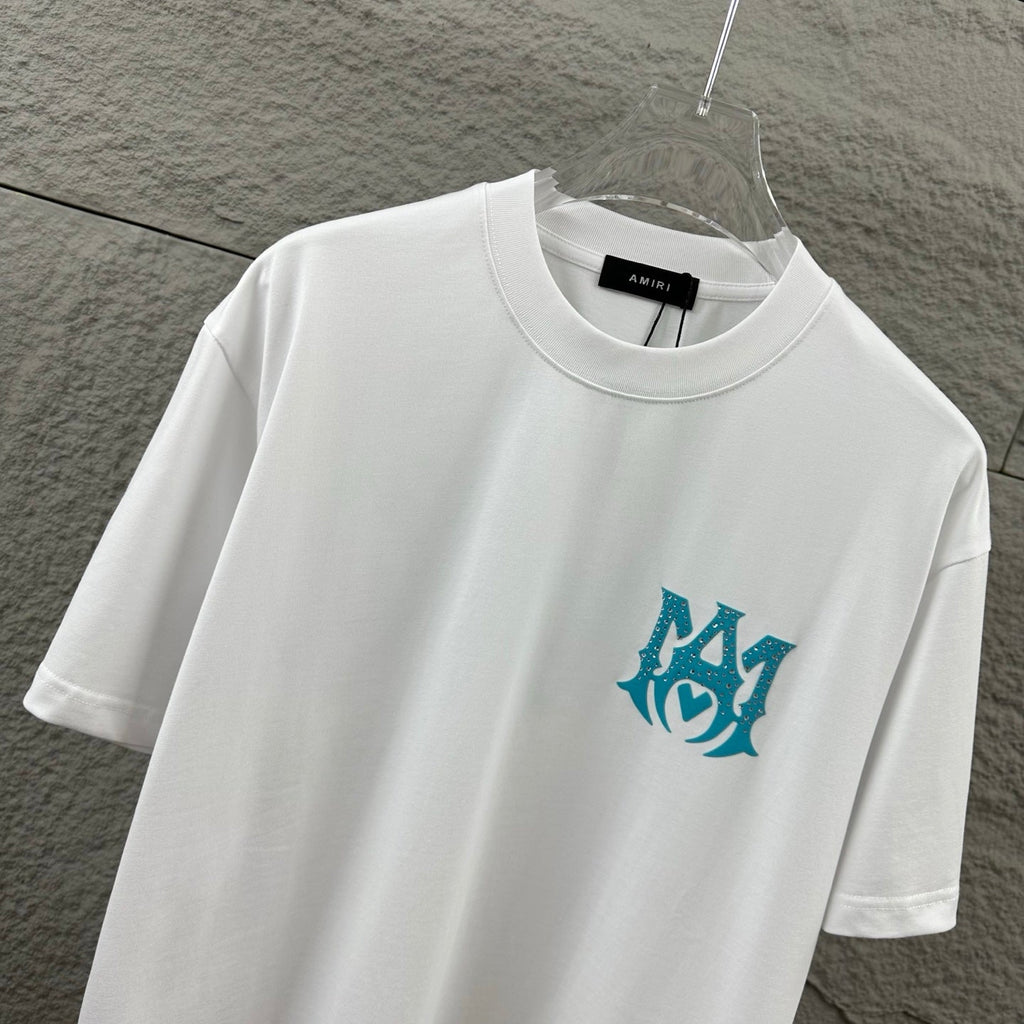 Classic letter hot stamping+plush technology unisex T-shirt