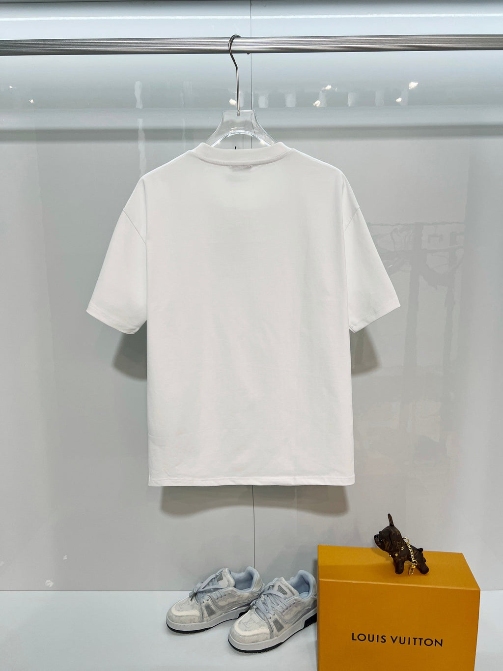 Digital flocking foam sunflower letter short sleeved shirt