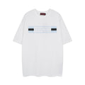 Spring and summer new style horseneck button print round neck short sleeved T-shirt