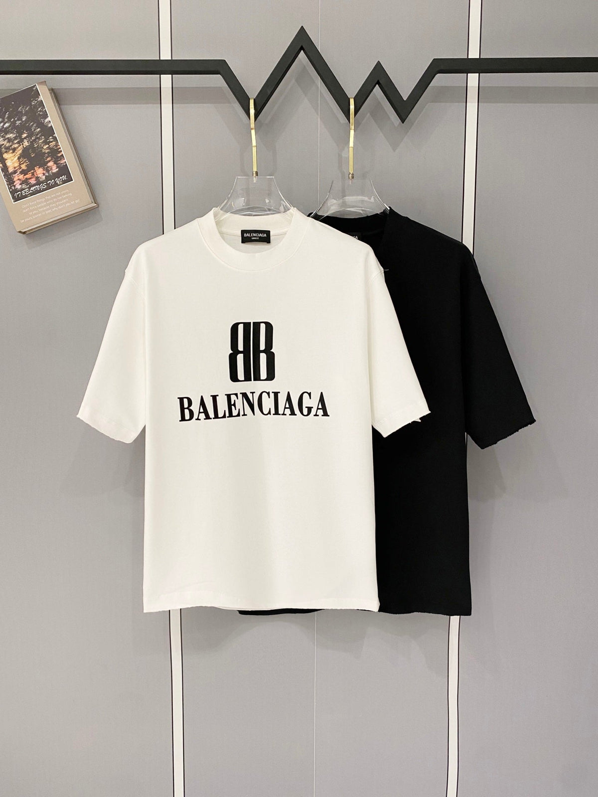 Classic letter printed pure cotton T-shirt -3