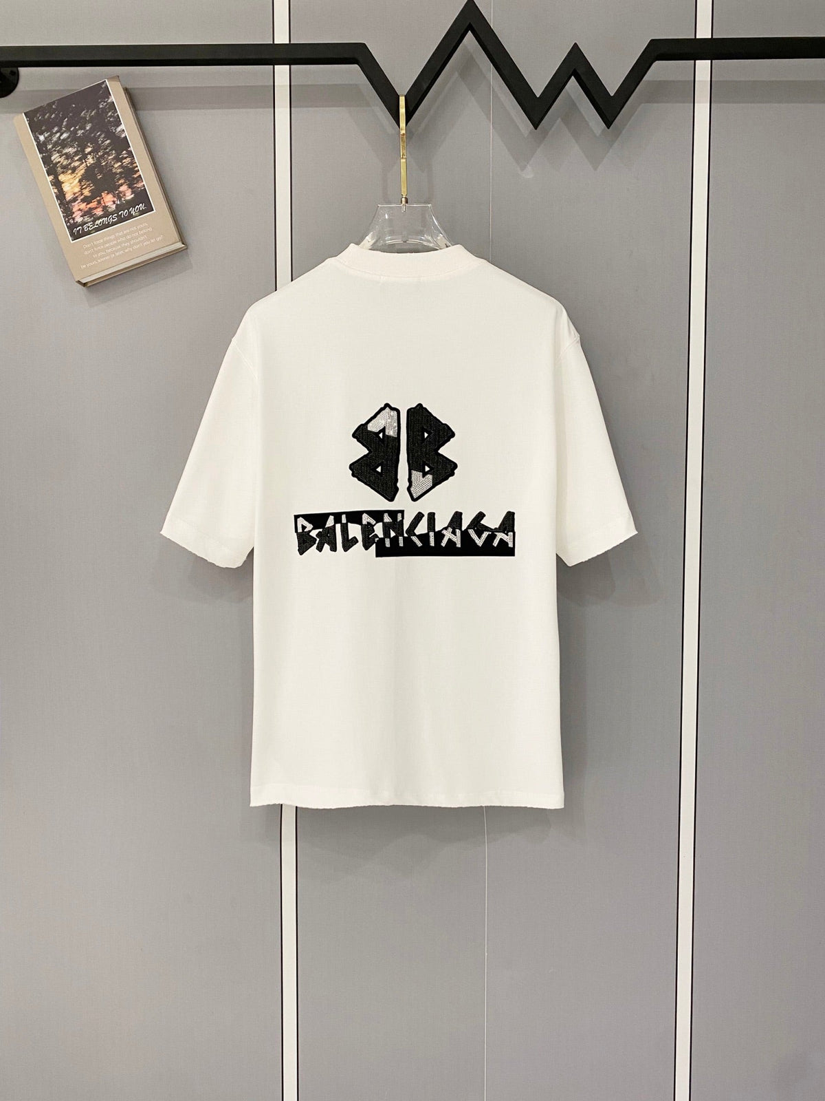 Classic letter printed pure cotton T-shirt -015