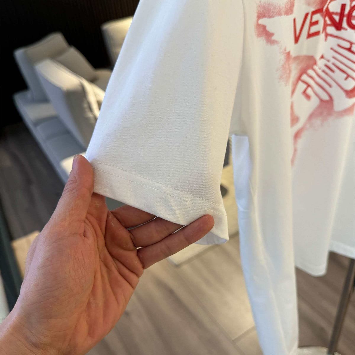 26ss new embroidered letter short sleeved shirt