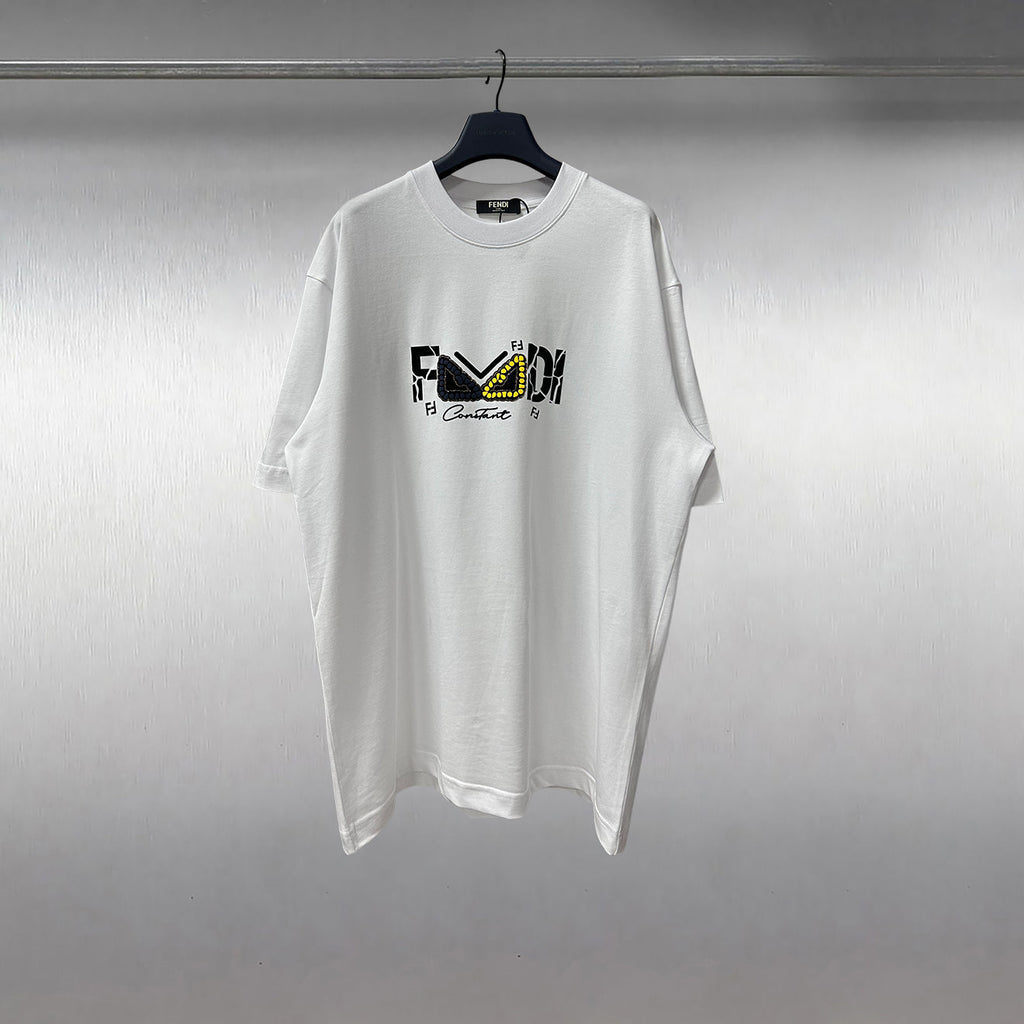 High end rhinestone cloth sticker technology T-shirt short sleeved