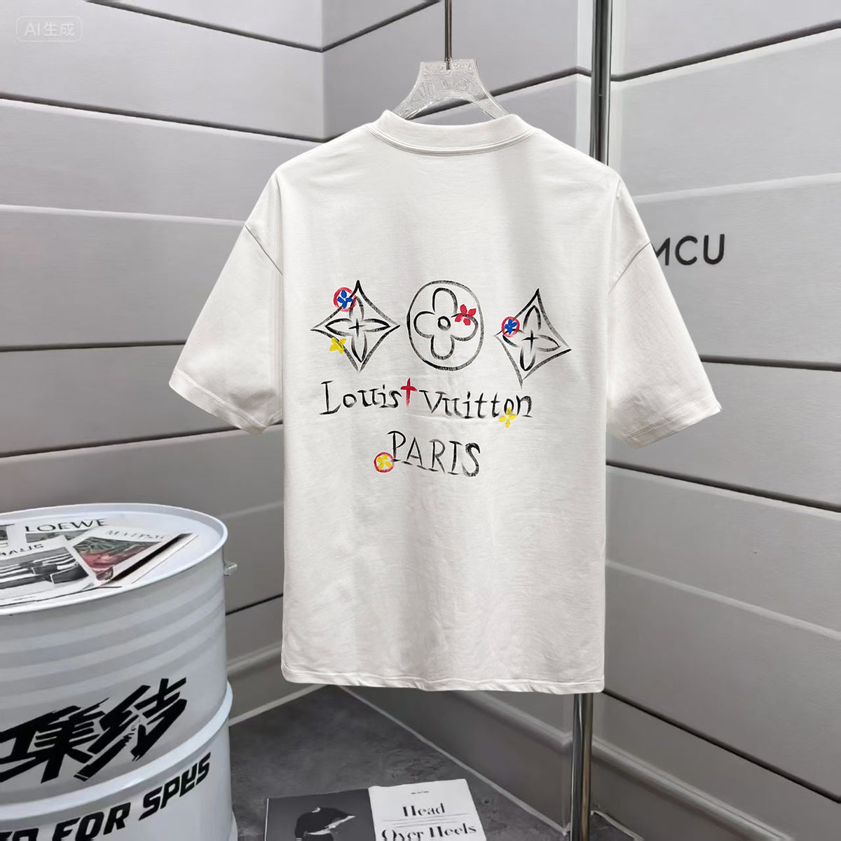 Loose hand drawn T-shirt -9