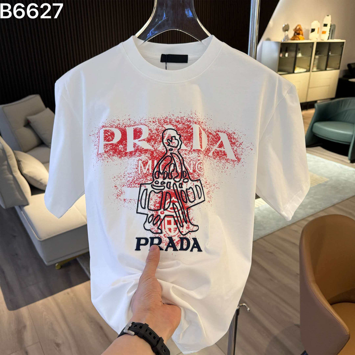 26ss new embroidery craft logo letter short sleeved shirt Heavy craftsmanship
