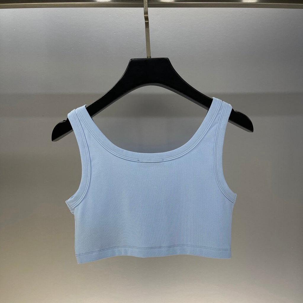 Classic Cropped Solid Color Vest