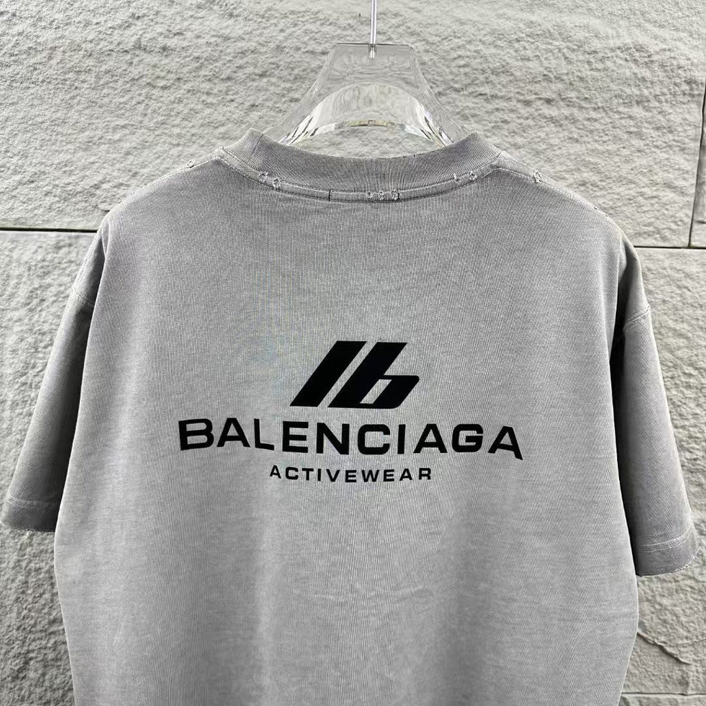 New letter flocking T-shirt