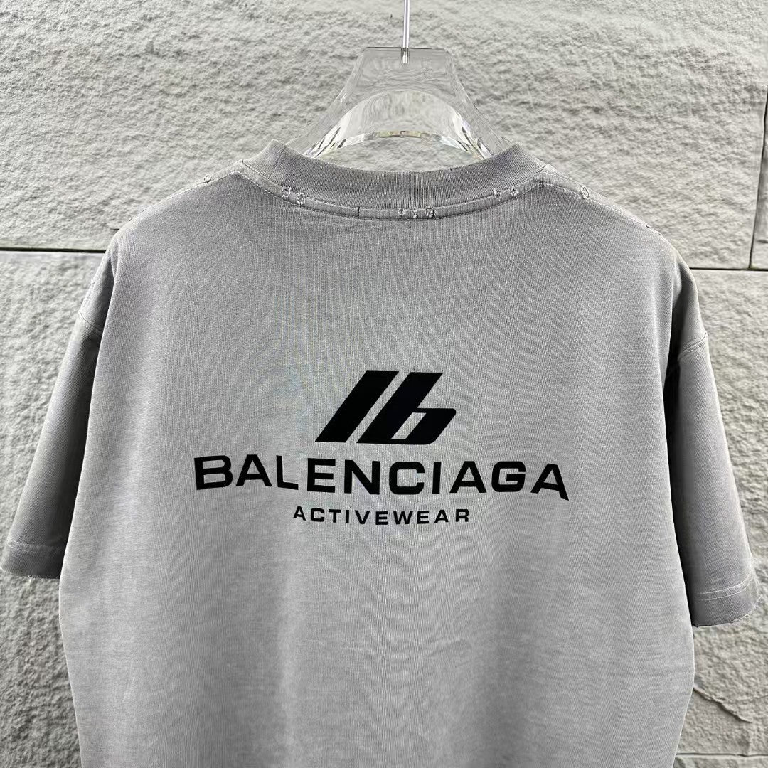 New letter flocking T-shirt