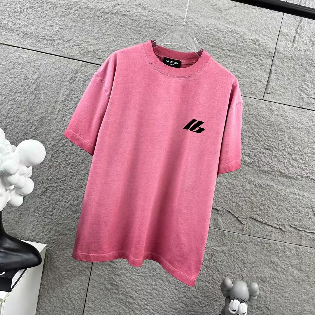 New letter flocking T-shirt