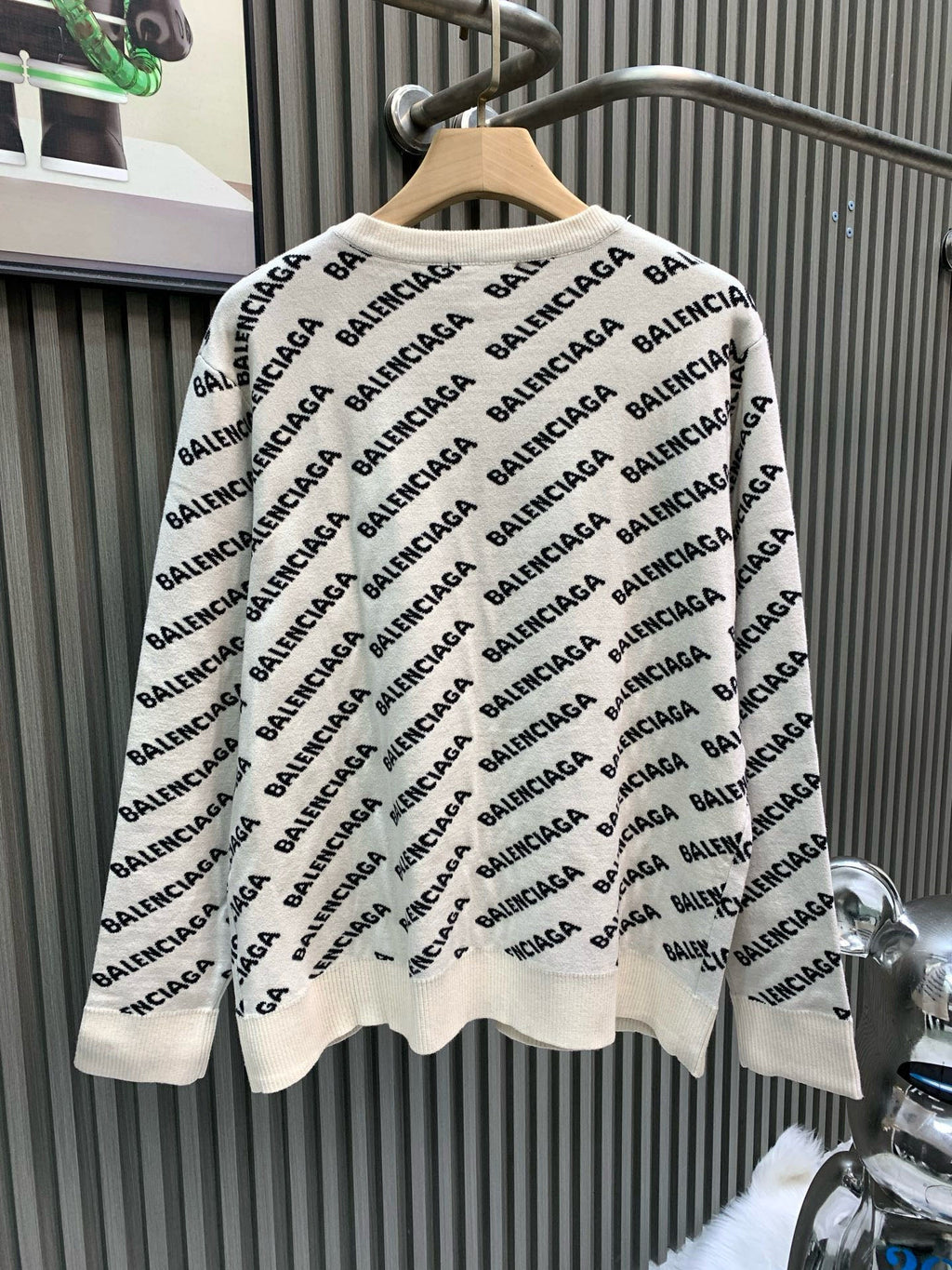 Full printed bullet screen double-sided knitted jacquard sweater