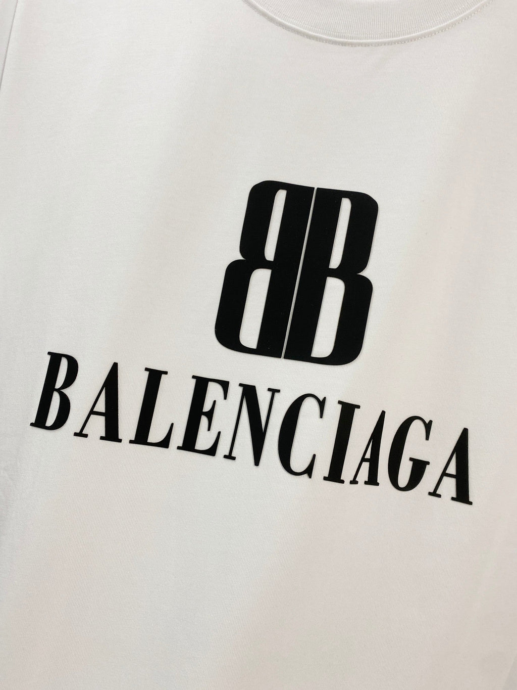 Double B 3D offset printed letter round neck T-shirt
