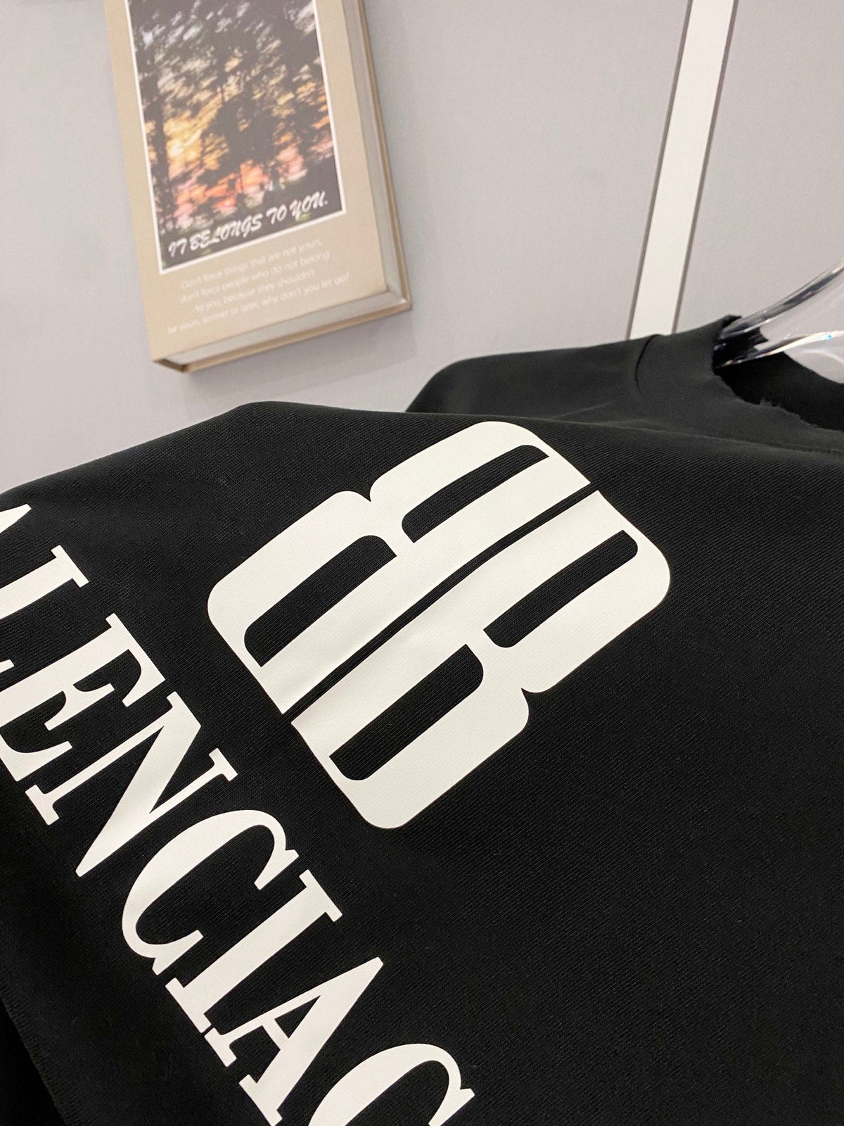 Classic letter printed pure cotton T-shirt -3