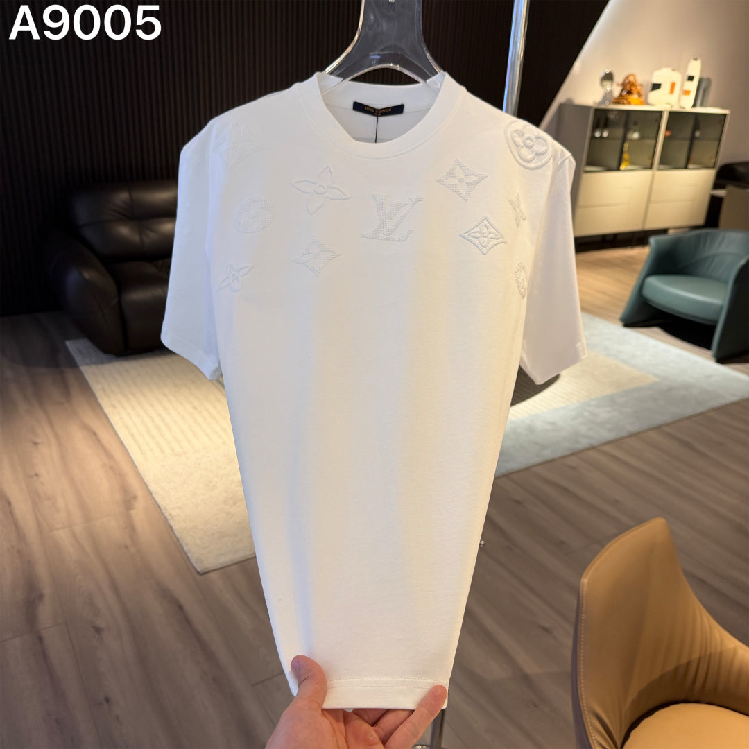 New embroidery craft logo letter short sleeved shirt