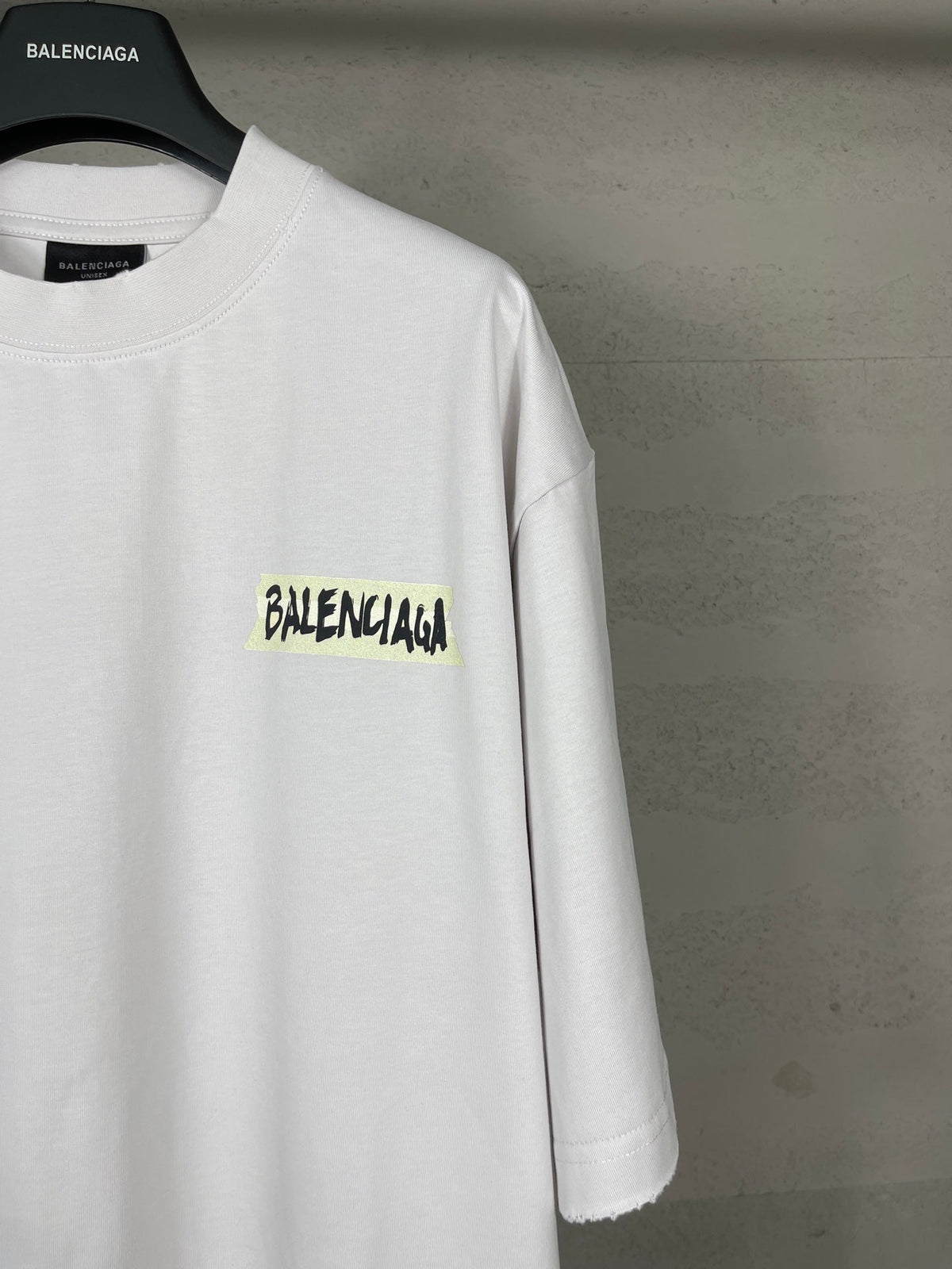 Washed and worn short sleeved T-shirt