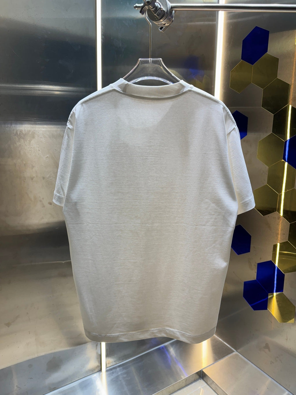 Spring and summer new classic small label color card round neck couple short sleeved T-shir