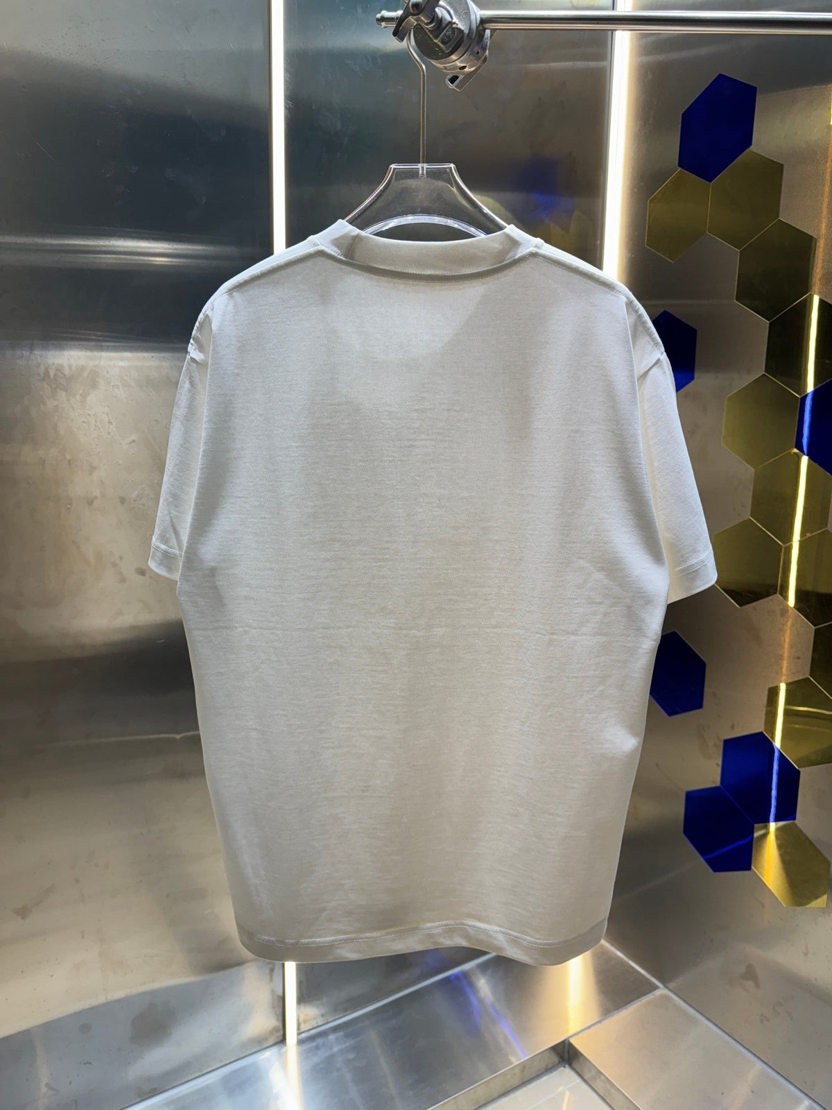 Spring and summer new classic small label color card round neck couple short sleeved T-shir