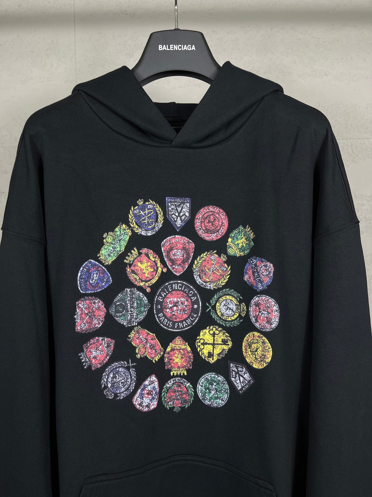 Computer direct printing hooded long sleeved sweatshirt
