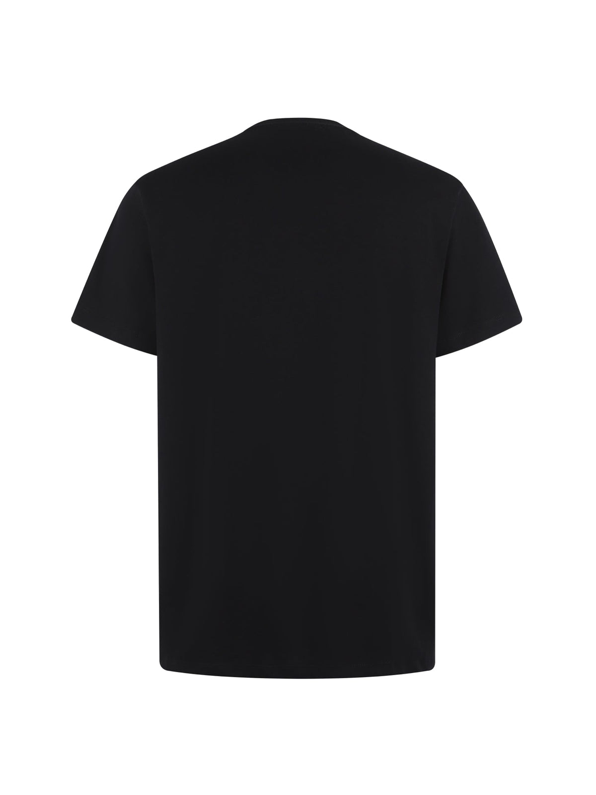 Embroidered cotton plain knit short sleeved T-shirt