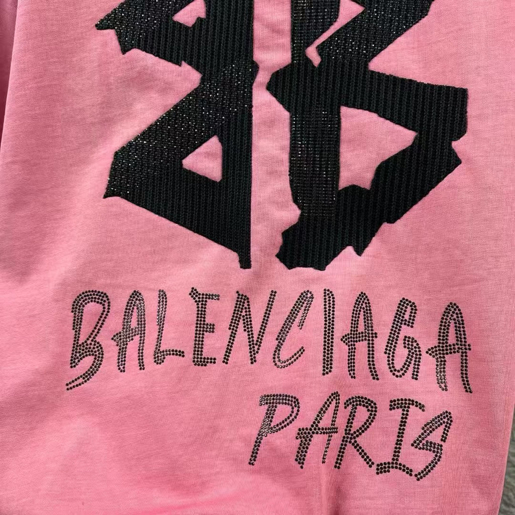 New style embroidered and rhinestone T-shirt