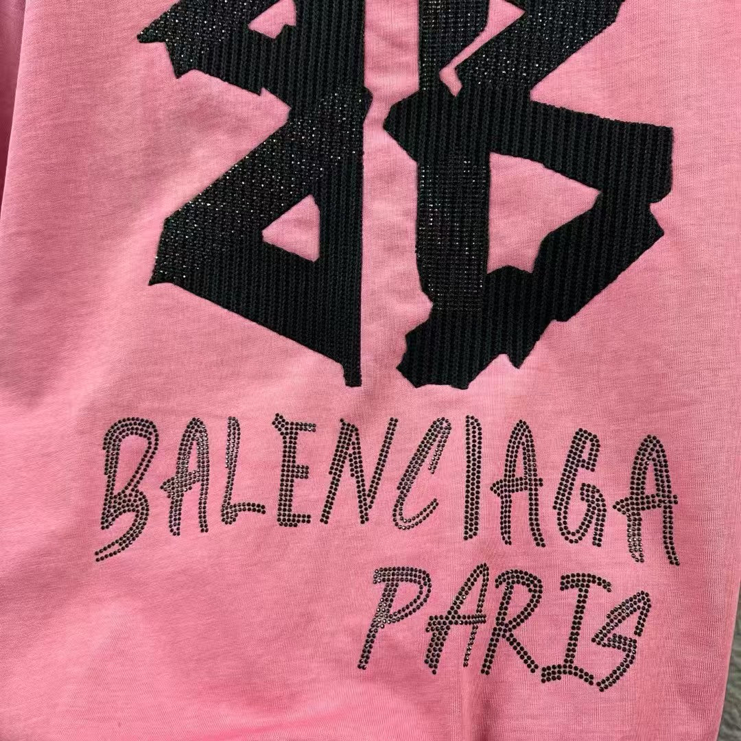 New style embroidered and rhinestone T-shirt