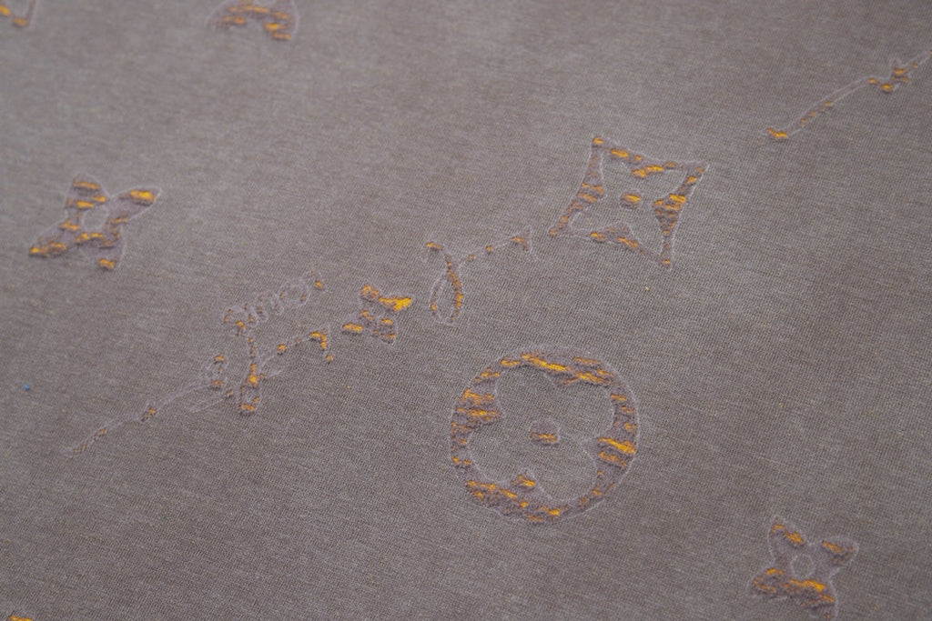 Classic logo burned jacquard short sleeved shirt
