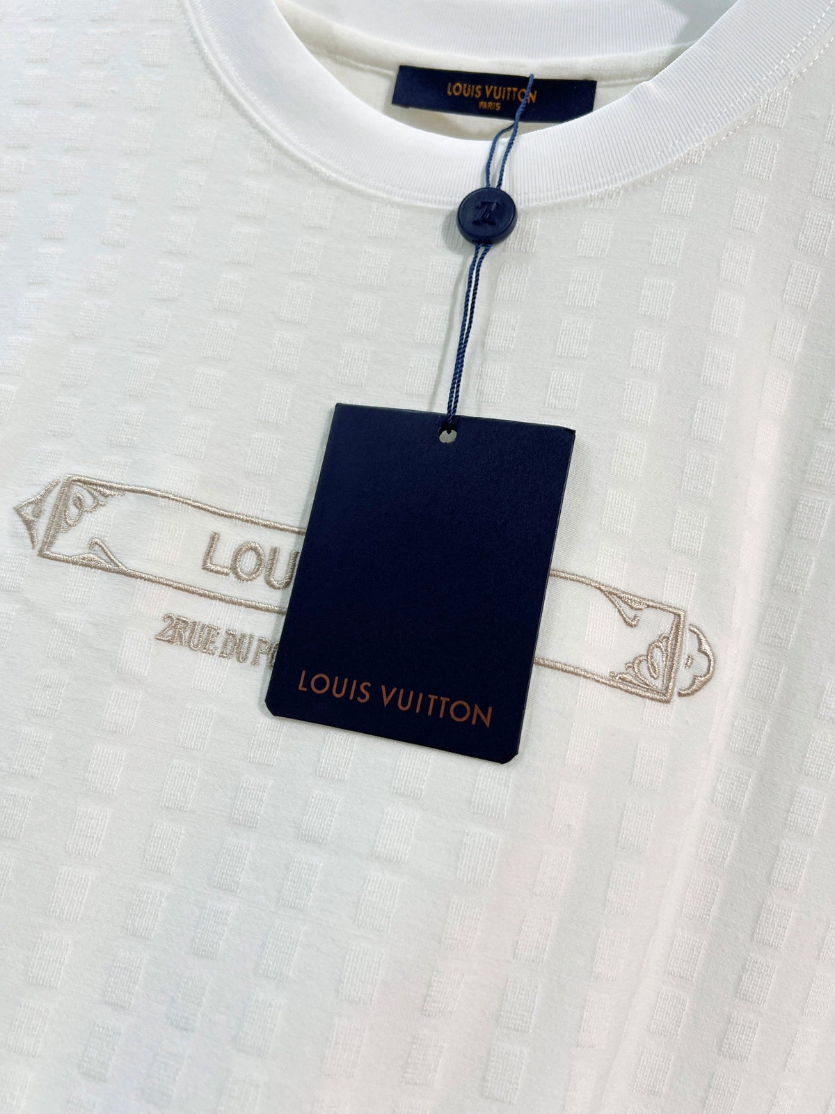 High density gold embroidered T-shirt