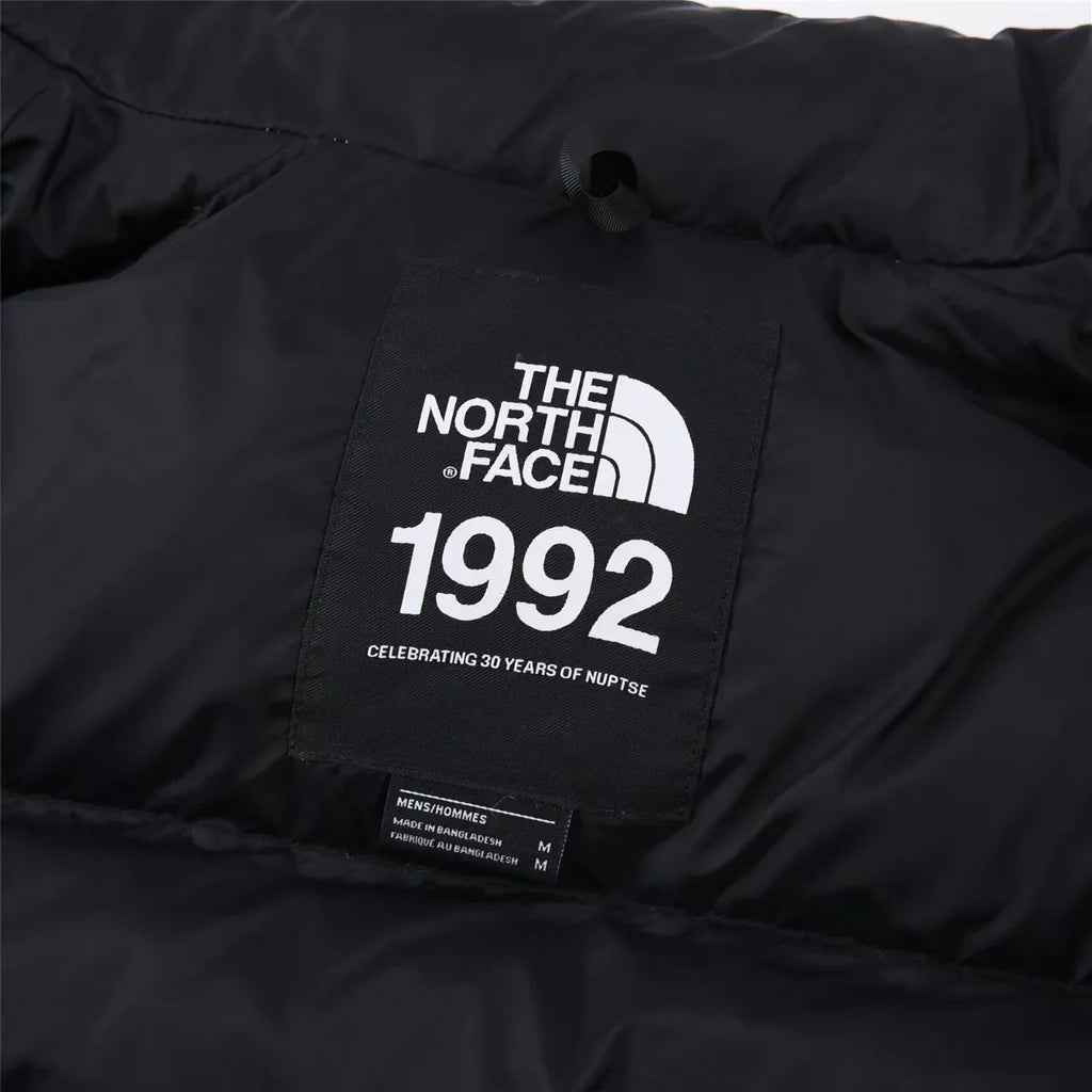 Cloud printed black down jacket