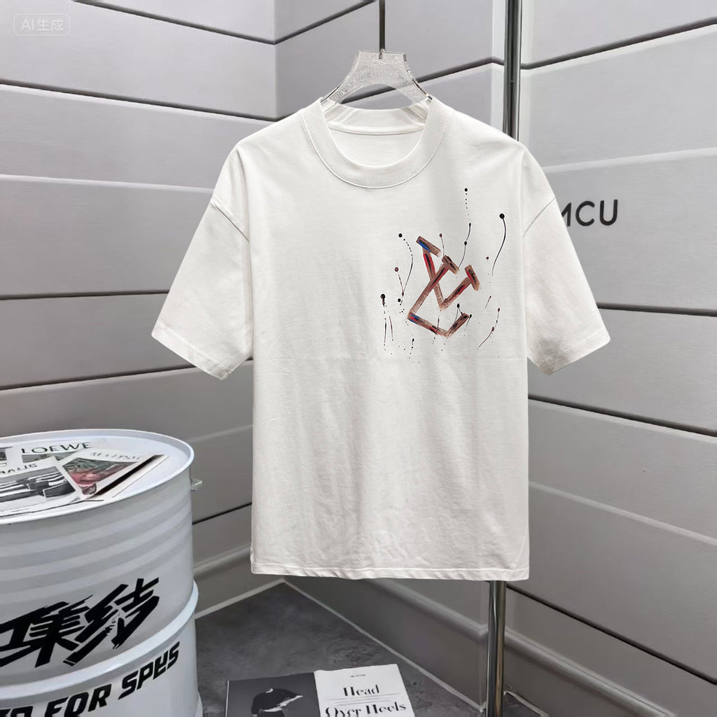 Loose hand drawn T-shirt -5