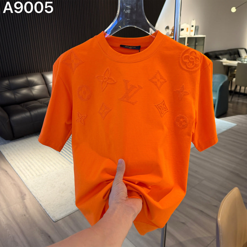 New embroidery craft logo letter short sleeved shirt