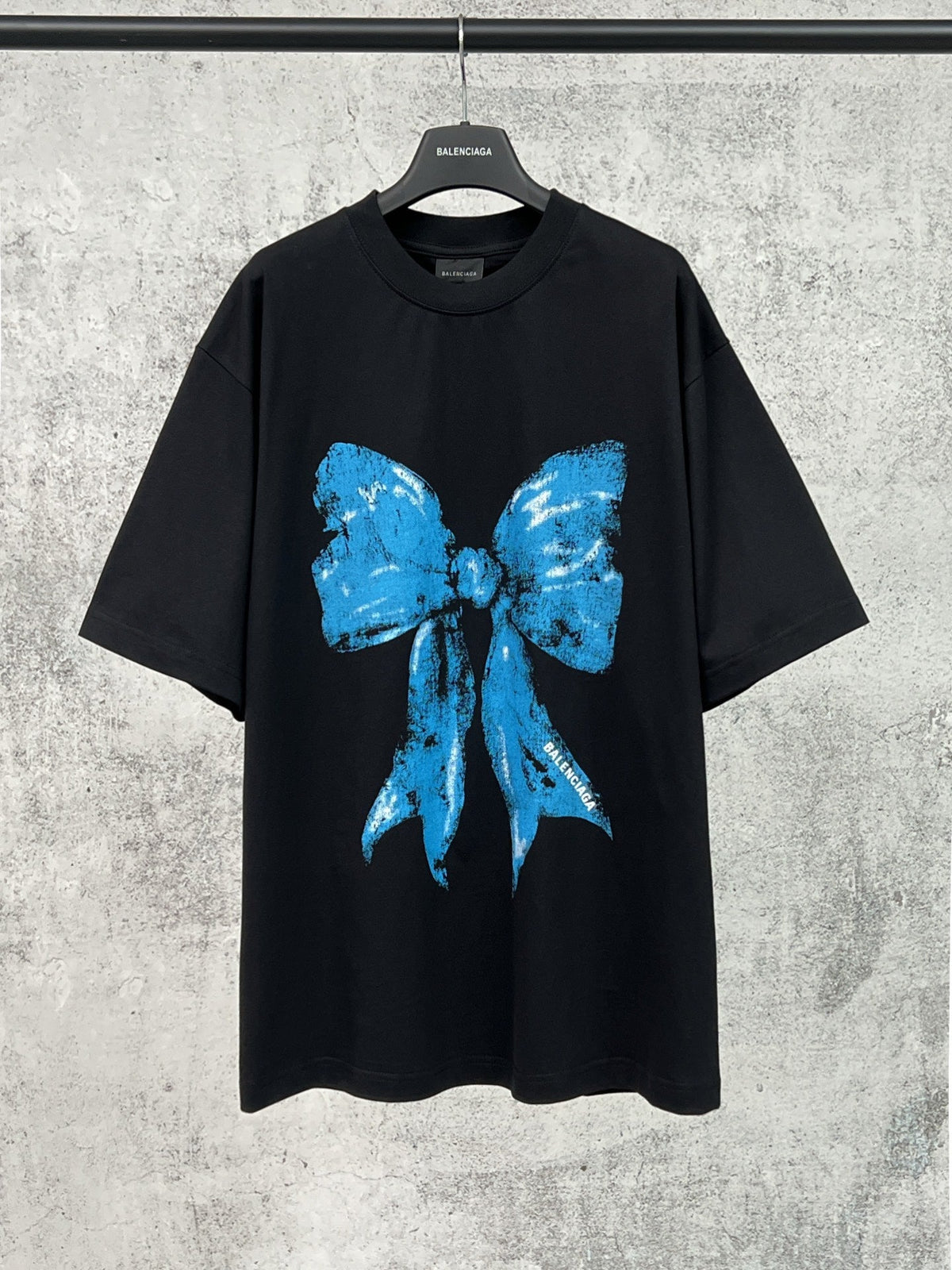 New Front Bow Direct Spray Printed Short Sleeve T-shirt