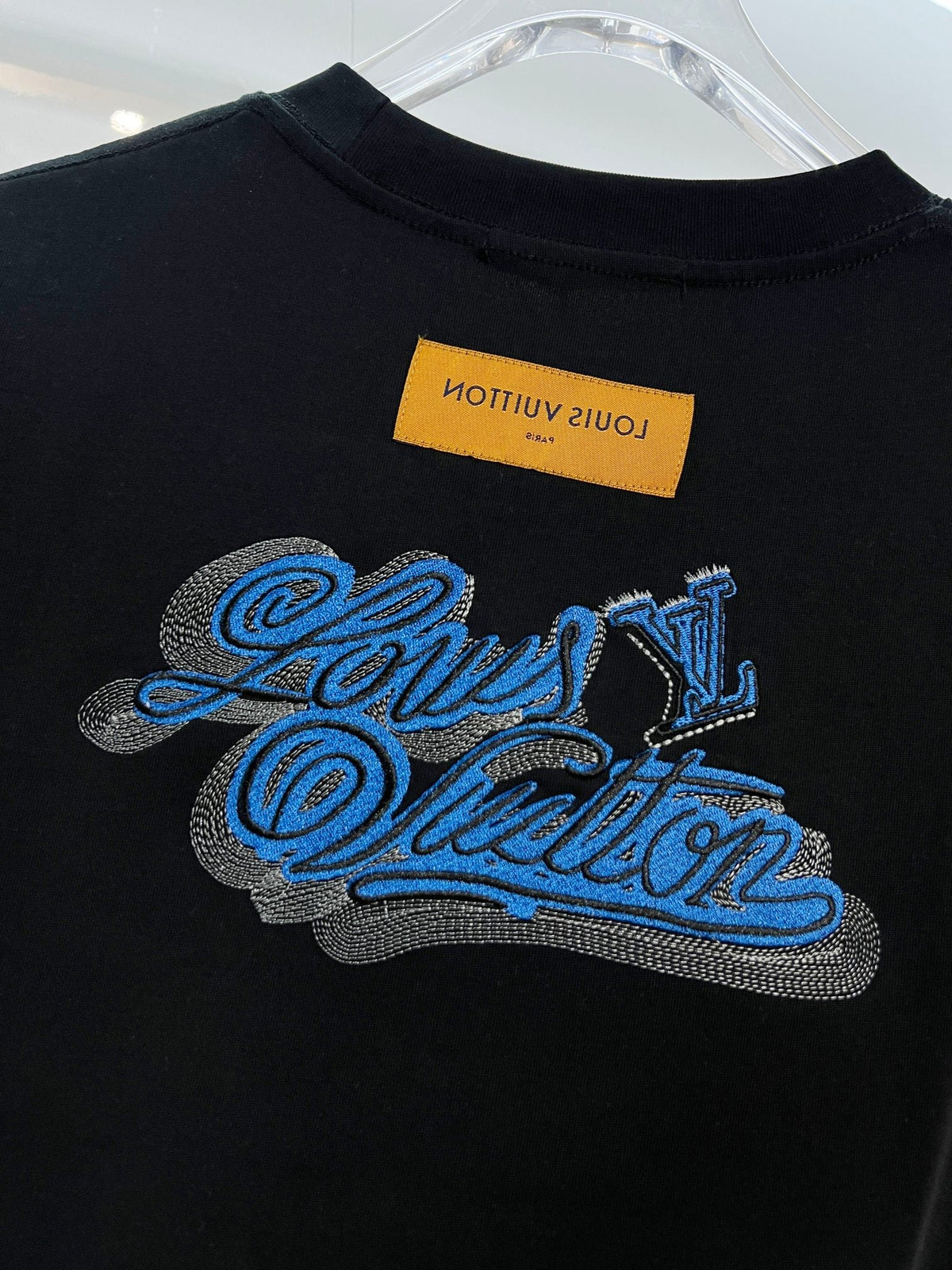 Heavy Industry Layered Embroidered Letter T-shirt