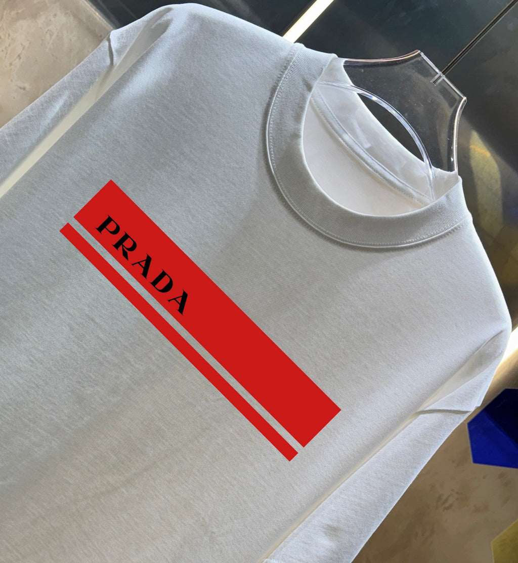 Spring and summer new classic small label color card round neck couple short sleeved T-shir