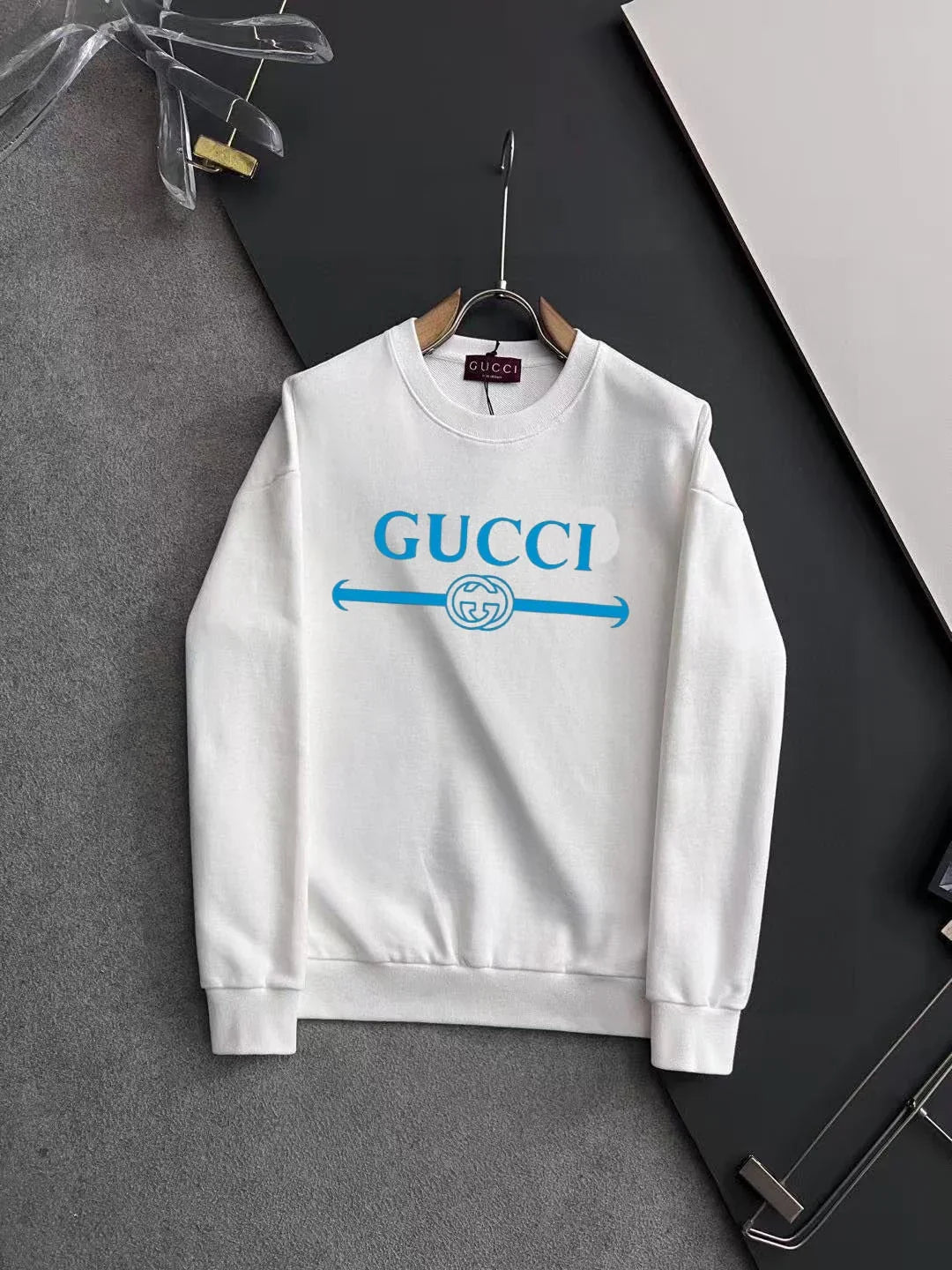 New printed pullover round neck hoodie