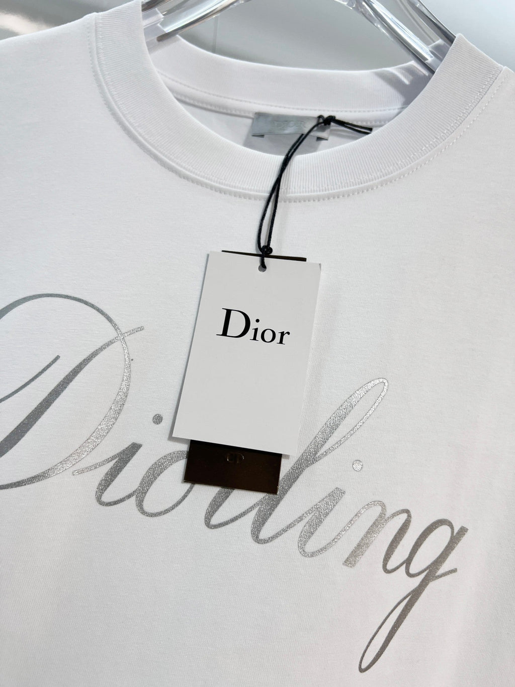 New silver letter short shirt