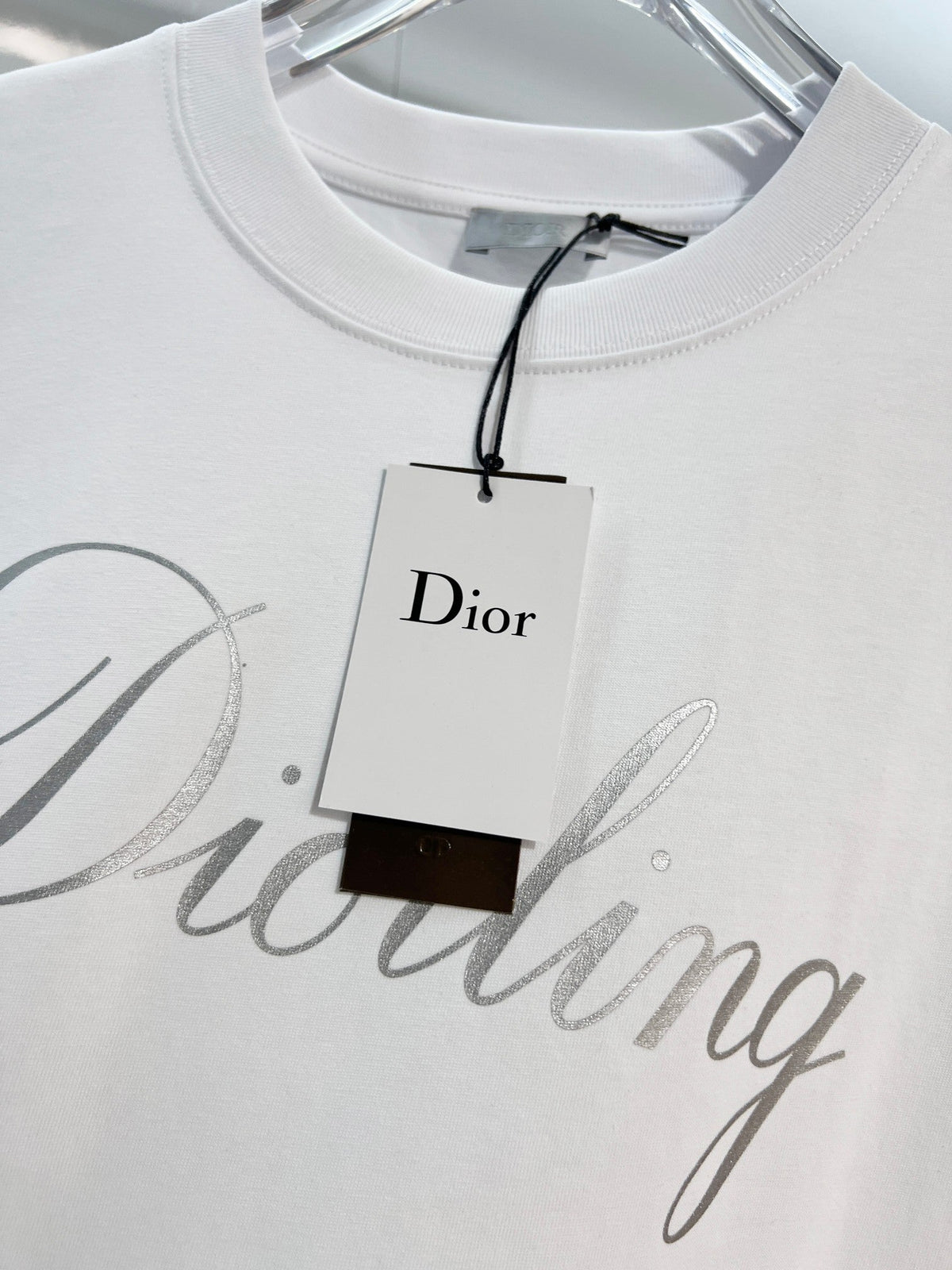 New silver letter short shirt