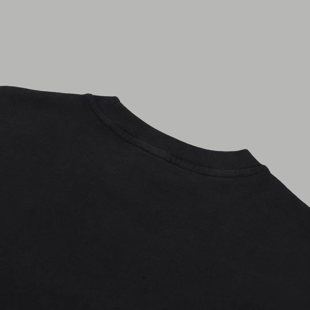 Printed looped long sleeved hoodie